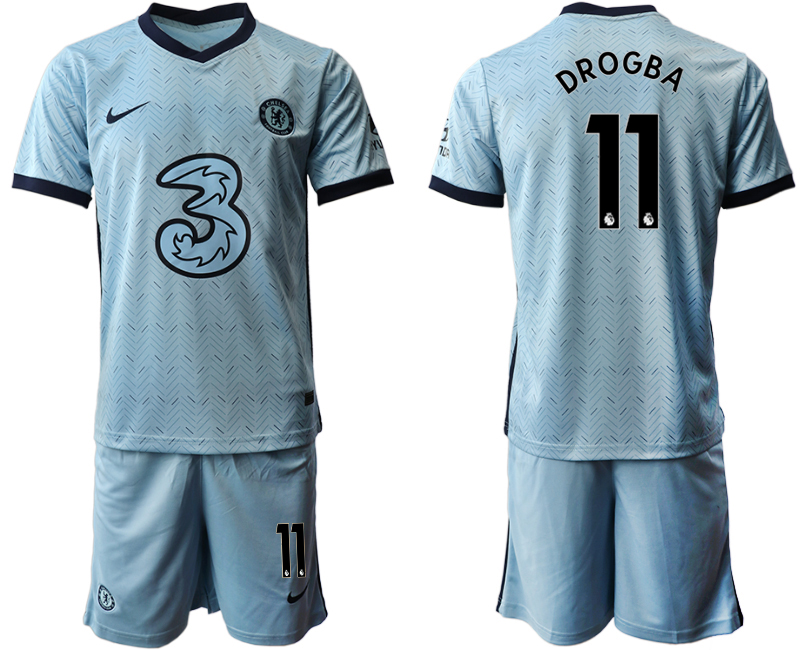 Men 2020-2021 club Chelsea away Light blue #11 Soccer Jerseys